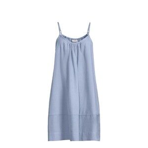 Free‎ Assembly Women's Adjustable Strap Swing Dress denim-linen blend (small)